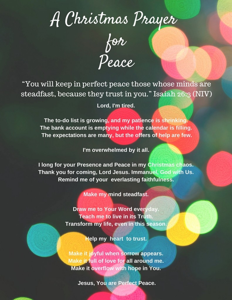 A Christmas Prayer ForPeace