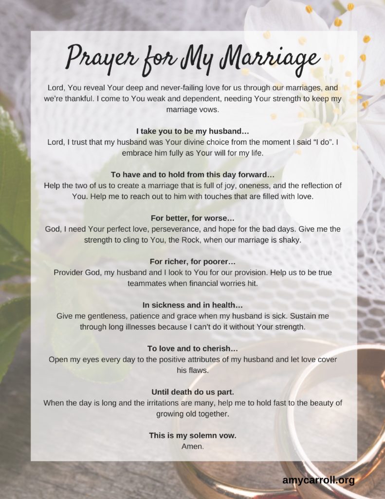 Marriage Prayer - Amy Carroll